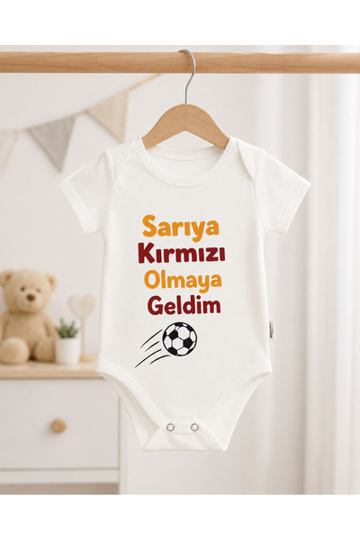 KARAMİLA Unisex Baby Bodysuit 100% Cotton / Fan Print