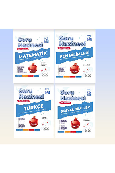 Nartest Yayınları 7. Sınıf Fen Bilimleri Matematik Türkçe Sosyal Bilgiler Sor...