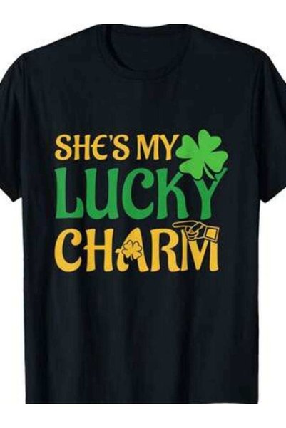 kai22 تي شيرت فني لعيد القديس باتريك من She's Is My Lucky Charm Festival