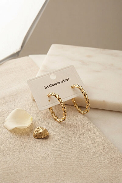 callerrons accessories Gold Color Curved Hoop Design Model Earrings - Ebj2608...