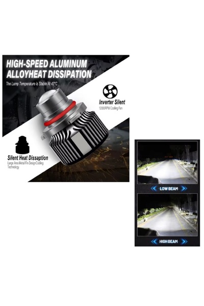 orco ( 1 ADET MOTORCYCLE ) 12V LASER LENS H7 LED FAR AMPULÜ +%20 & +50MT