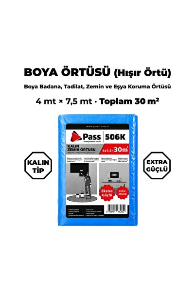 Hışır Boya Hazırlık ve Eşya Koruma Örtüsü 4 × 7,5 m