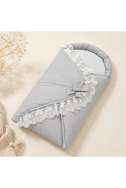 Al Fajr Babys Premium Cotton Newborn Swaddle with Lace Trim & Bow – Luxury In...
