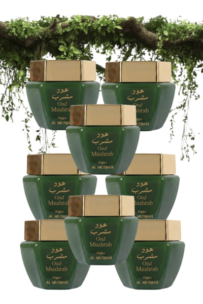 AL MUSBAH 8 قطع من بخور العود المشراب الخشبي 40 جرام