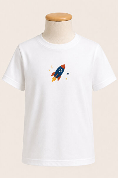 FAVORİST Children's White Series Mixed Prints Cotton Combed Cotton Unisex T-S...