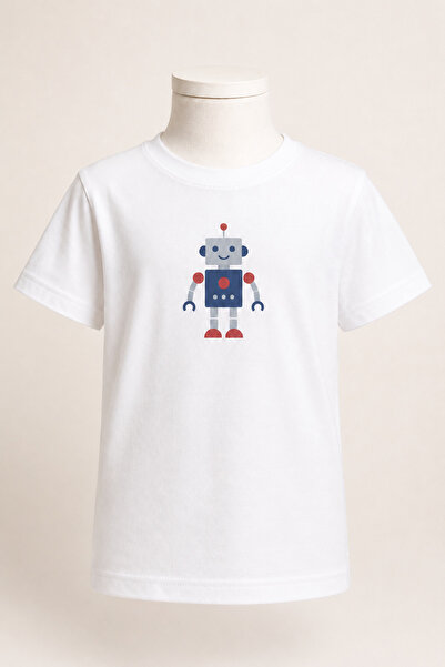 FAVORİST Children's White Series Mixed Prints Cotton Combed Cotton Unisex T-S...