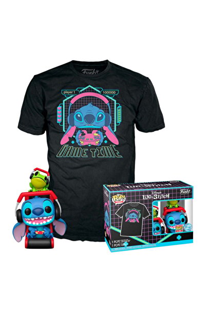 Funko Комплект фигурка POP и тениска Дисни Стич Геймър Стич с жаба