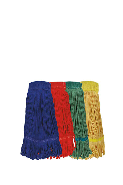 SPARKLEAN Kentucky Loop Mop Head Heavy-Duty Absorbent Yarn, Green (PACK OF 2)
