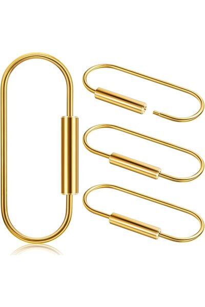 Arabest 4-Piece Brass Screw Locking Clip,Gold Durable Simple Holder,Wire Buck...