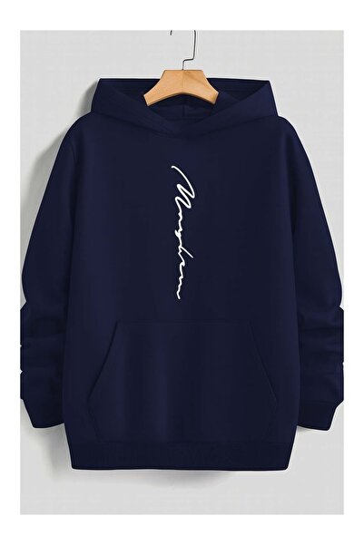DAXİS Sportwear Company Signature Printed Oversize Hooded Sweatshirt