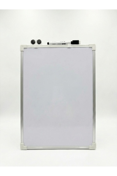 ONMART Double Sided Whiteboard [36 x 26 cm] – Dry Erase White Board with Silv...