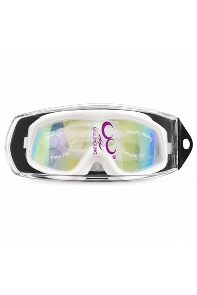 BaoBao Premium White Swimming Goggles for Kids – Anti-fog, UV Protection, Adj...