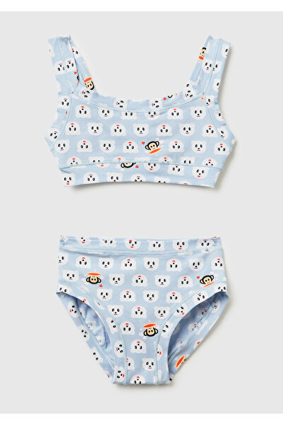 United Colors of Benetton Girl's Lilac Mix Paul Frank Printed Panties and Bra...