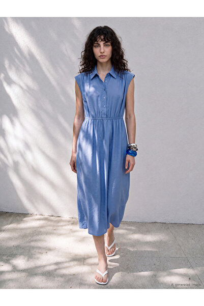 LC Waikiki Two Mt Shop Quality Modal Blend Dress with Waist Fit