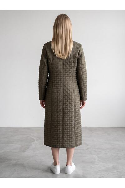 VETRE 140 cm Khaki Fur Quilted Coat