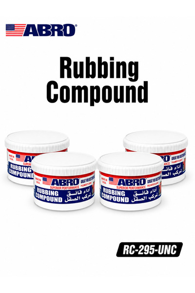 Abro Combo 4pcs RC-295-UNC Rubbing Compound 10 oz 295ml Fast Cut Oxidation Sc...