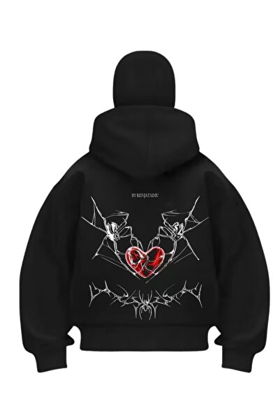 AZIZI TEKSTIL Kar Maskeli Ninja Unisex Sweatshirt Hırka 2iplik kalın polar