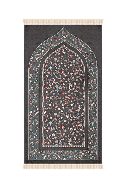 Bursa İpek Smoked Ravza Pattern Special Woven Prayer Rug