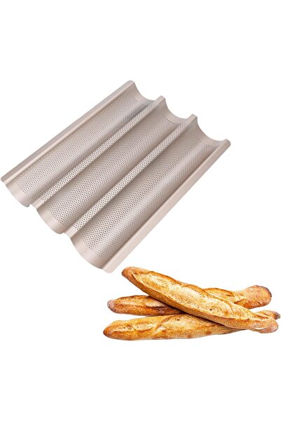 Arabest Baguette Baking Tray,3 Loaves Nonstick French Bread Pan,Thickened Car...