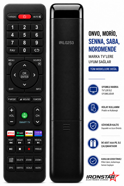 Genel Markalar onvo TV kumandası / onvo Smart TV kumandası / onvo televizyon ...