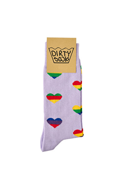 Dirty Socks μώβ κάλτσες Hearts