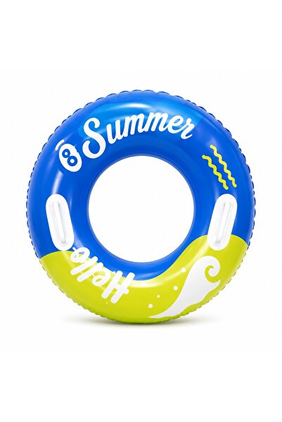 BaoBao Φουσκωτό Δαχτυλίδι Hello Summer Μπλε 90 εκ. – Πολύχρωμο Δαχτυλίδι Κολύ...
