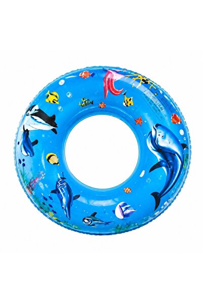 BaoBao Colac gonflabil pentru copii cu delfini, 100 cm, albastru, pentru pisc...
