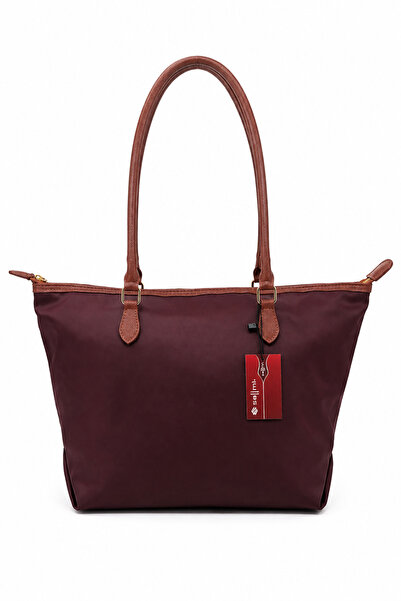 Sellini Long Vera Burgundy Women's Zippered Wide Shoulder Bag