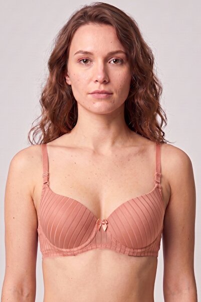 hadiora Women's Striped Push up Padded Daily Bra