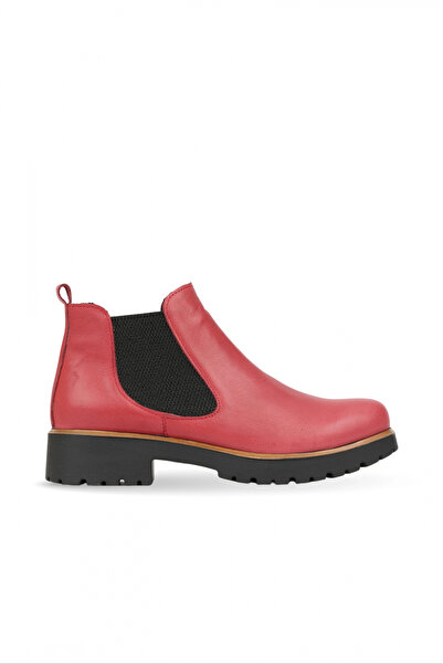 BUENO Burgundy Leather Women's Wedge Heeled Boots