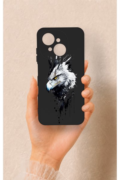 Vip Case Tecno Spark Go1 Compatible Bald Eagle Patterned Silicone Case