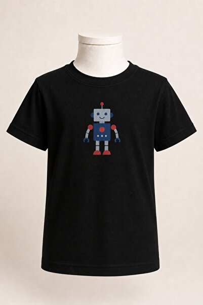 FAVORİST Children's Black Series Mixed Prints Cotton Combed Cotton Unisex T-S...