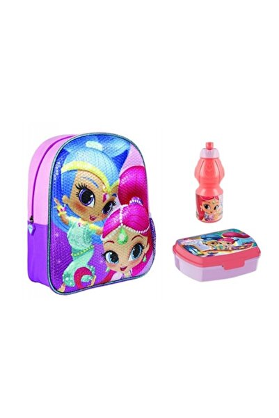 Disney Ghiozdan 3D Shimmer and Shine gradinita echipat cu sticla apa si cutie...