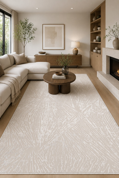 ALVERA HOME Lüks Salon Halısı Makinede Yıkanabilir Kaymaz Taban Halı