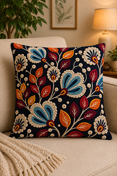 SEVMİŞ HOME Dijital Baskılı Dekoratif Kırlent Kılıfı 43x43 cm – Modern Desenl...