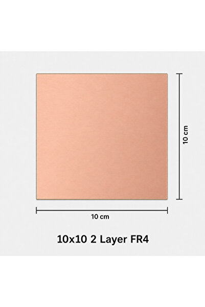 10x10 cm FR4 Çift Yüzlü Bakır Plaket 1.6 mm PCB Baskı Devre Prototip Kartı