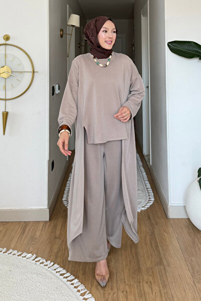 Tesettür Diyarı Peny Pike Original Modal Fabric Piece Tunic-Pants Hijab Set -...