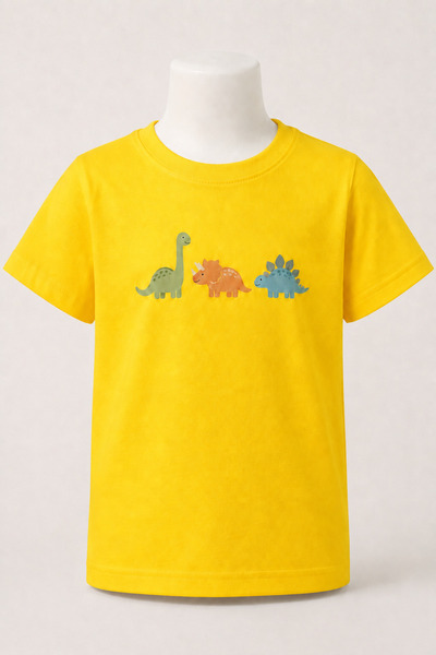 FAVORİST Children's Yellow Series Mixed Prints Cotton Combed Cotton Unisex T-...