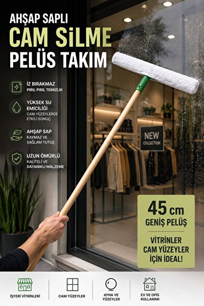 VENON TAKIM 45 CM || AHŞAP SAPLI || 45 Cm Cam Peluş Takımı & 120 Cm Ahşap Sap...