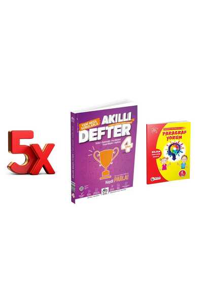 Model Eğitim Yayınları 5 ADET 4.SINIF AKILLI SÜPER DEFTER + PARAGRAF (5 SET)