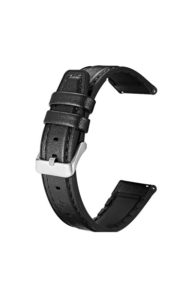 Choice16 Universal 22mm black si 22mm Bracelet Leather Pемешок GTR4 Bands For...