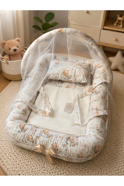 Luna Baby & Kids Babynest Baby Nest 6 Piece Newborn Sleeping Set Washable Bab...