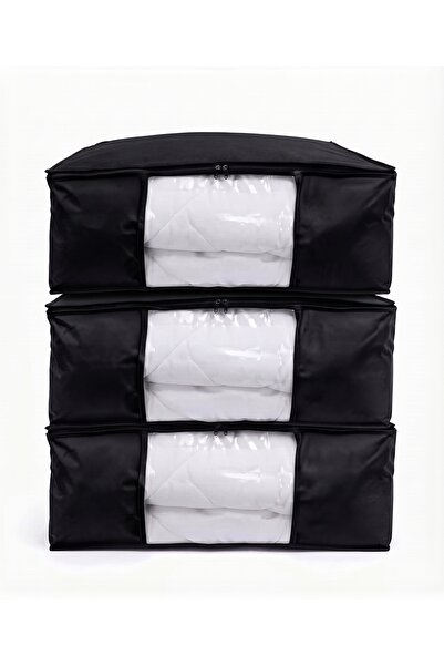 Mega Everest 3'lü Set Baza Hurcu 45x65x22 cm Yorgan Battaniye Hurç Düzenleyici