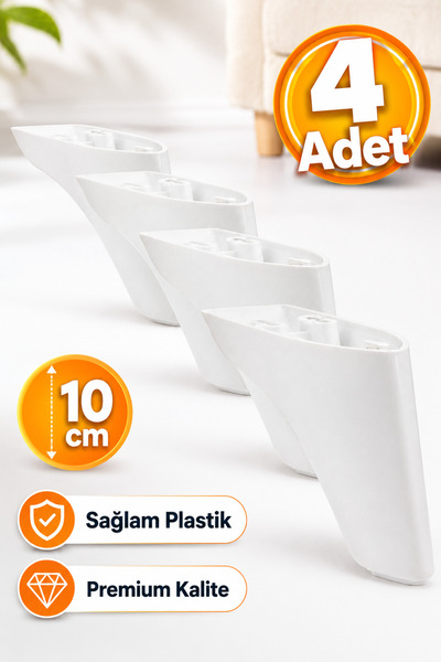 Badem10 (4 Adet) Göknar Lüks Mobilya Kanepe Sehpa Tv Ünitesi Koltuk Ayağı 10 ...