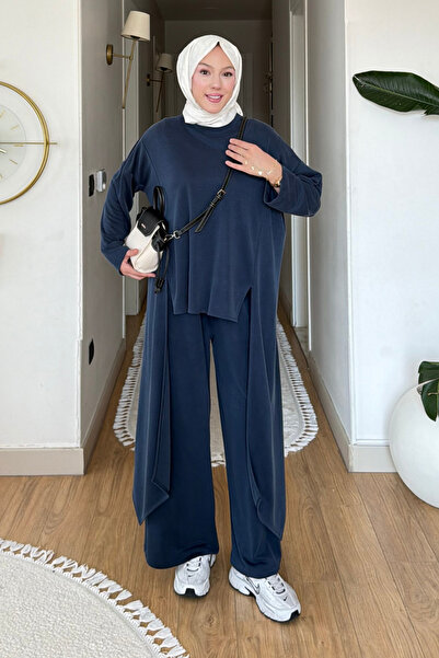 Tesettür Diyarı Peny Pike Original Modal Fabric Piece Tunic-Pants Hijab Set -...