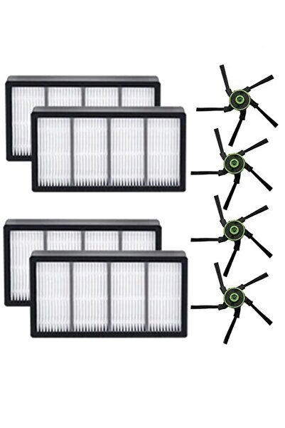 Rovexa Irobot Roomba S9 S9+ Compatible 4 Hepa Filters 4 Side Brushes