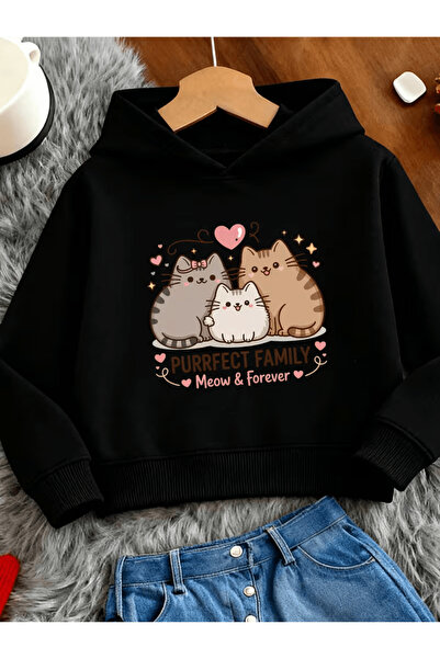 YUNAYT Children's Hooded Printed Sweatshirt