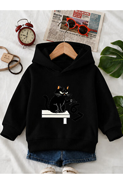 YUNAYT Children's Hooded Printed Sweatshirt
