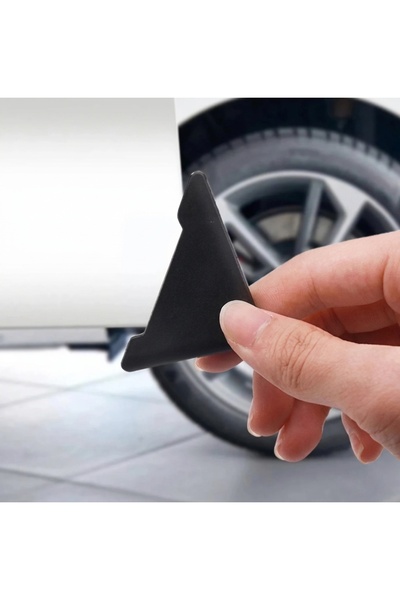 Modifiyum Siyah Araç Kapı Köşe Koruyucu Esnek PVC Darbe & Çizik Önleyici Pad - 4 Adet Paket