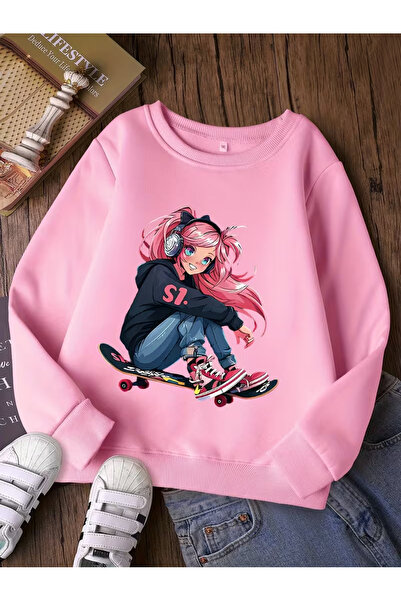 Cevval Children's Crew Neck Printed Sweatshirt